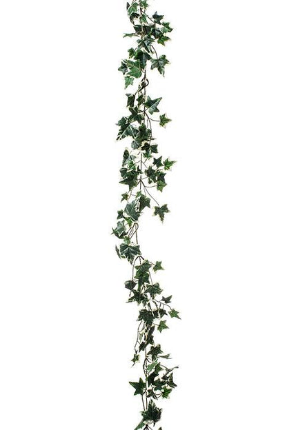 6ft English Ivy Garland Green/white