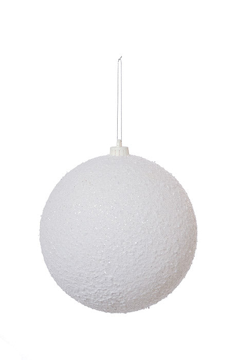 200Mm Snowball Ball Ornament Box White/Snow