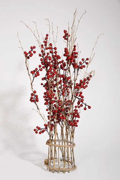 5.1" x 24" Natural Berry Stand Red