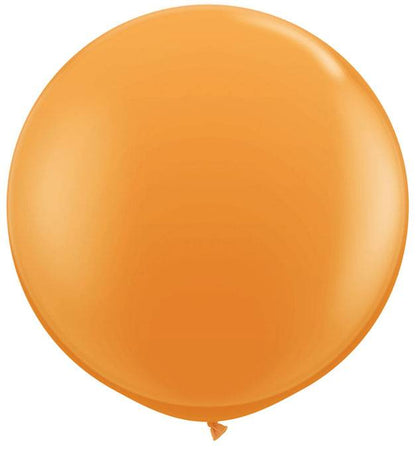 3ft Round Standard Latex Balloon Orange Pkg/2