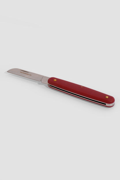 4" Red Handle Folding Florist Knife Red