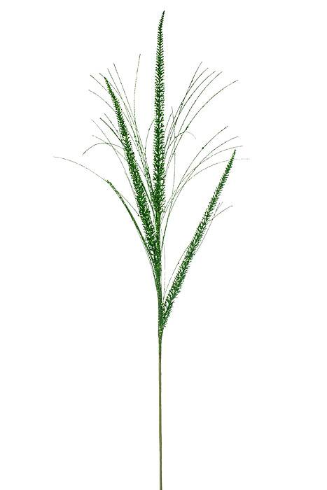 34" Glitter/mica Triple Spike Grass Spray Green