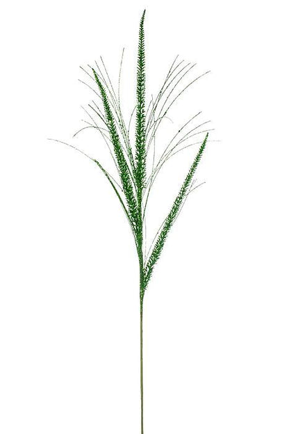 34" Glitter/mica Triple Spike Grass Spray Green
