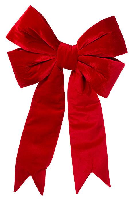 19" Bow Flock 4ears 2 Tails W/swallow Tail Red