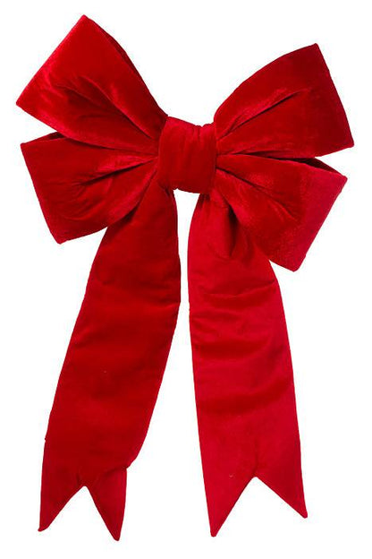 19" Bow Flock 4ears 2 Tails W/swallow Tail Red