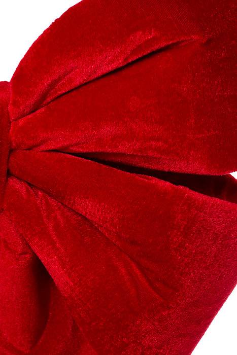 19" Bow Flock 4ears 2 Tails W/swallow Tail Red