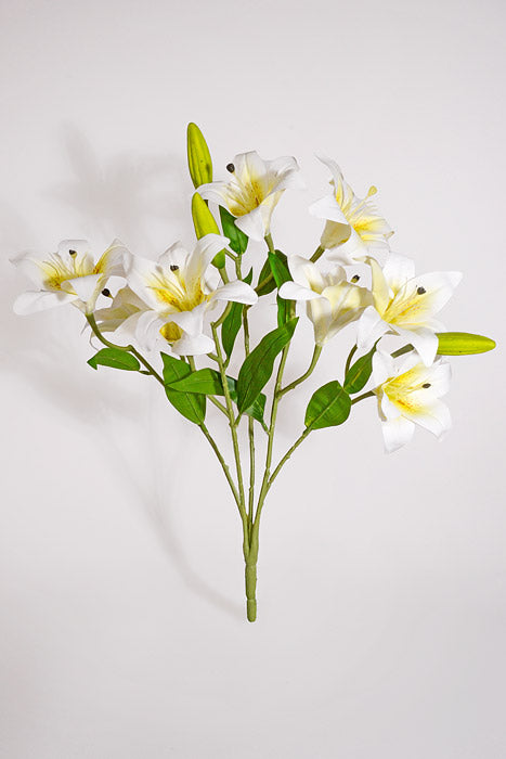 21.5" Silk Lily Bush White