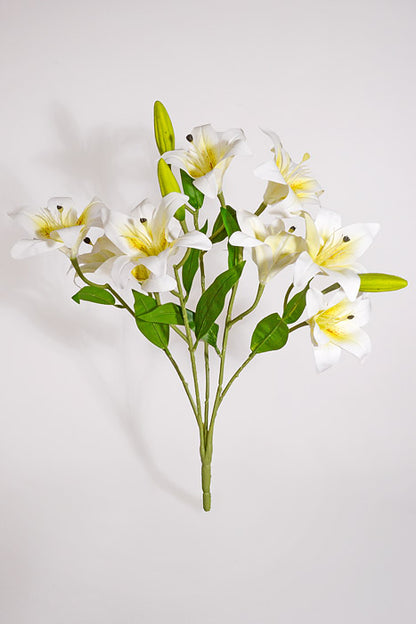 21.5" Silk Lily Bush White