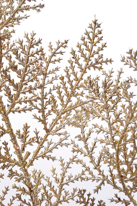 23" Glitter Pine Spray Platinum Pkg/6