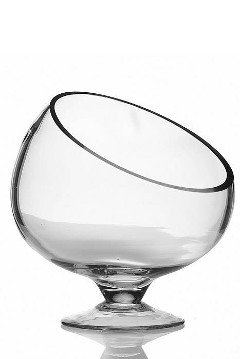 6.5" X 7" Round Glass Bias Bowl Clear