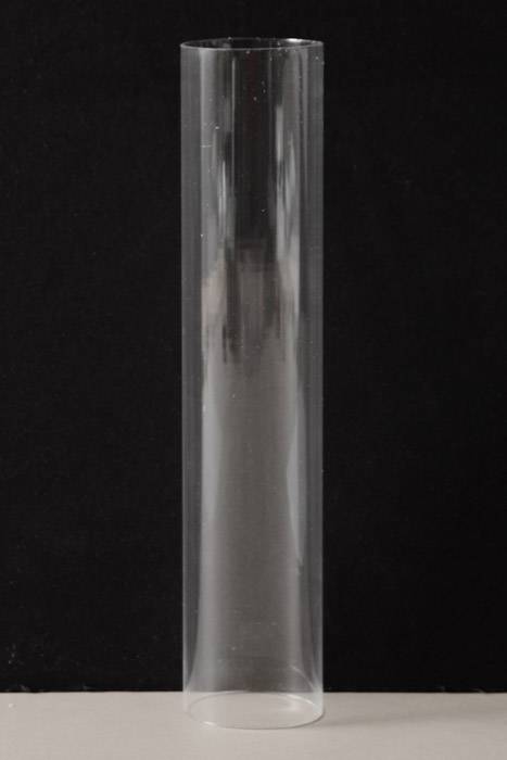 8" Plastic Cylinder Tube Clear Pkg/6