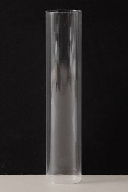 8" Plastic Cylinder Tube Clear Pkg/6