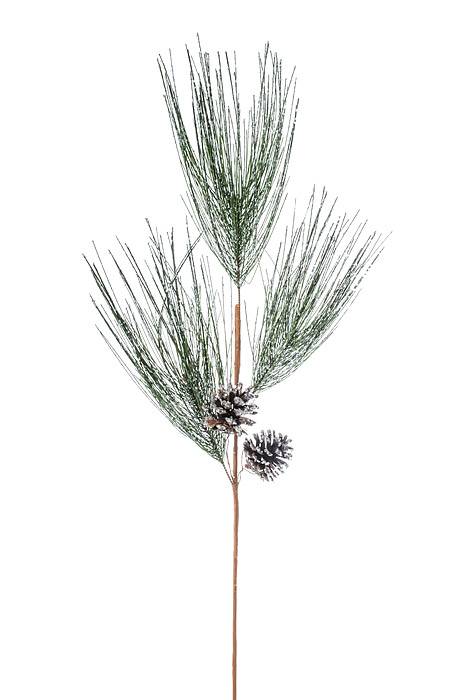 31" Iced Long Needle Sparkle Pine Spray