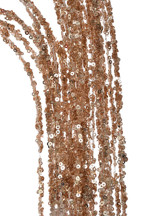 45" Glitter Hanging Willow Spray Champagne