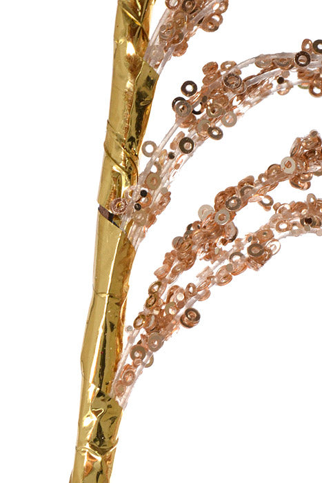 45" Glitter Hanging Willow Spray Champagne