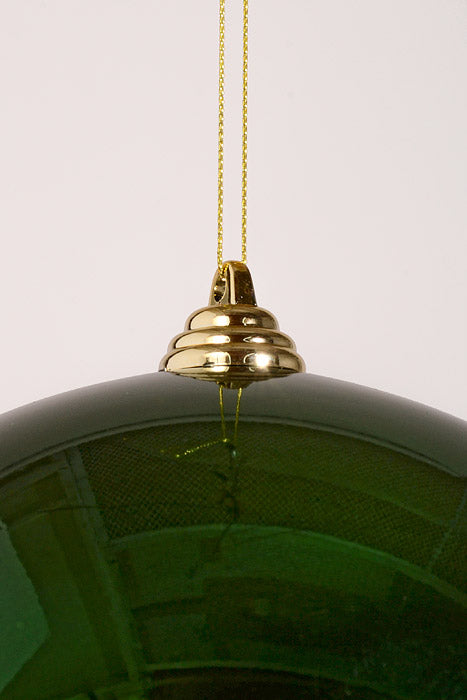 8" Shiny Ornament Ball Dark Green