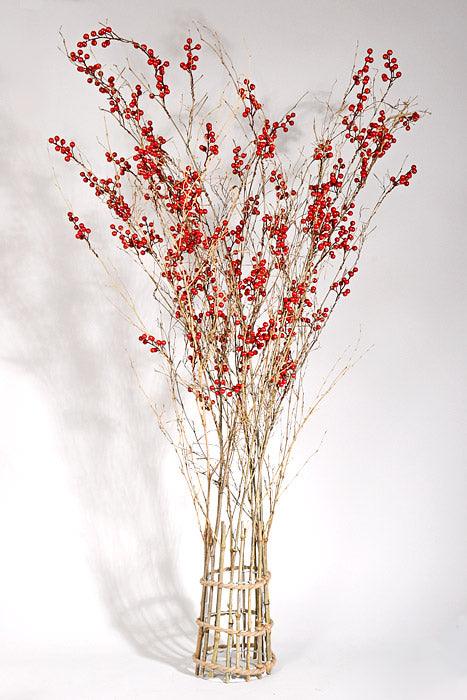 6.5" x 51" Natural Berry Stand Red