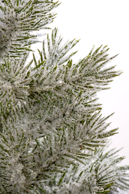 21" Snow Pine Tree with Pot White/Green