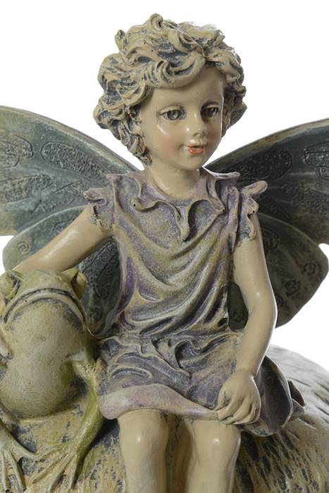 11" Fairy On Mushroom Lavender