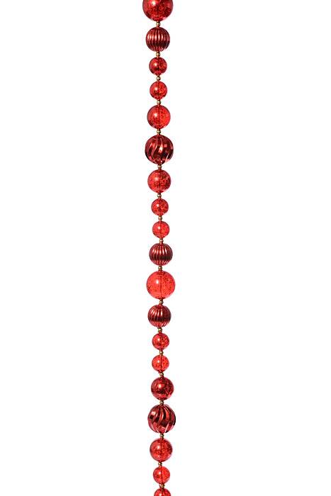 60&quot; Mecury Ball Ornament Garland Red