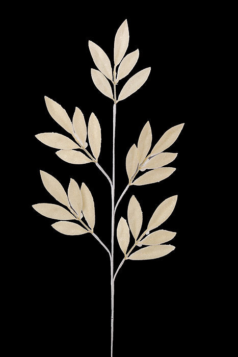 31.5" Bay leaf Spray White