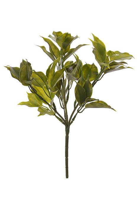 11" Plastic Pomelo Leaf Spray Green