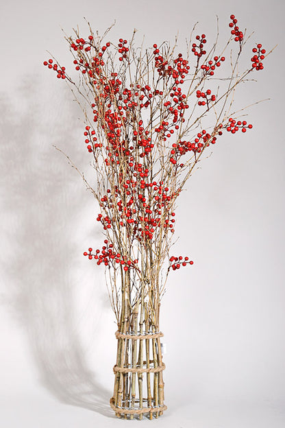 5.1" x 38" Natural Berry Stand Red