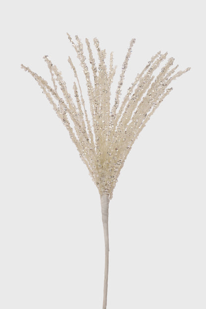 19" Iced Sequin Spray White