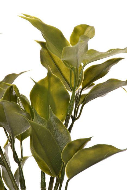 11" Plastic Pomelo Leaf Spray Green