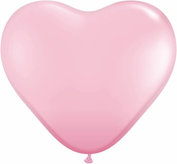 6" Heart Latex Balloon Pink Pkg/100