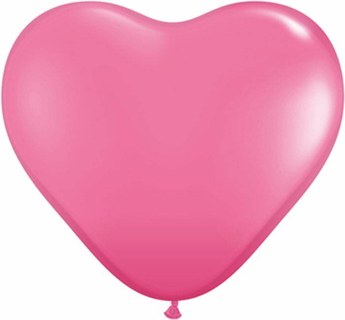 11" Heart Latex Balloon Rose Pkg/100