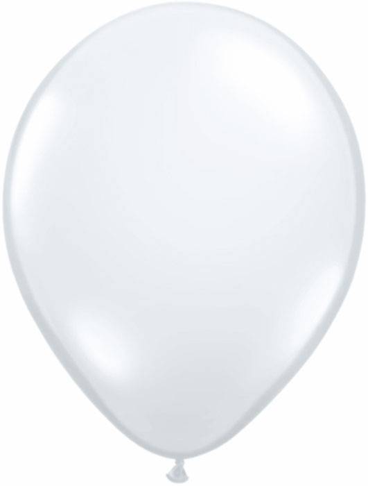 11" Round Jewel Latex Balloon Diamond Clear Pkg/100