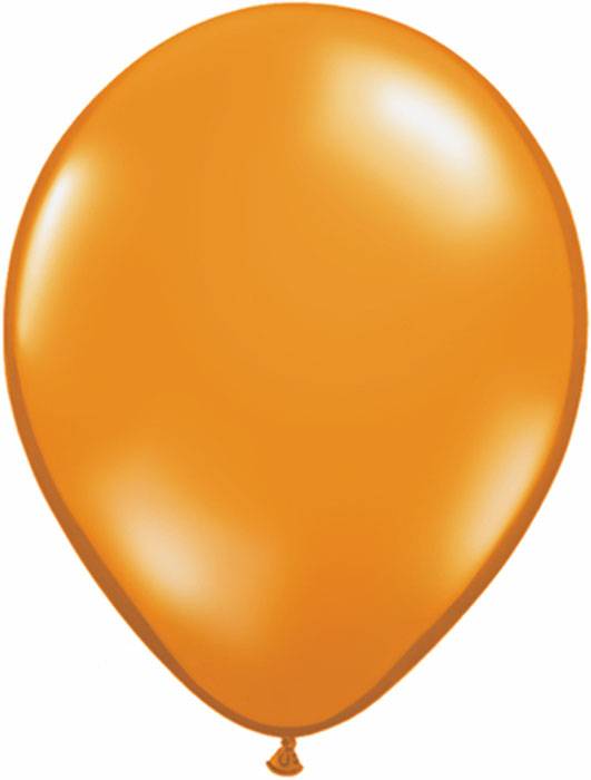 11" Round Jewel Latex Balloon Mandarin Orange Pkg/100