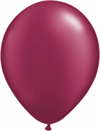 11" Rdt Latex Balloon Pearl Burgundy Pkg/100