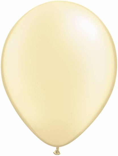 11" Pst Latex Balloon Pearl Ivory Pkg/100