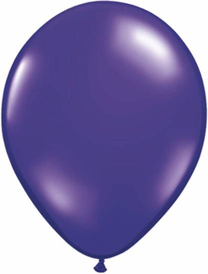 11" Round Jewel Latex Balloon Quartz Purple Pkg/100