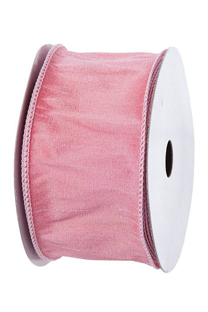 2.5" X 10yds Wired Emelia Satin Pink