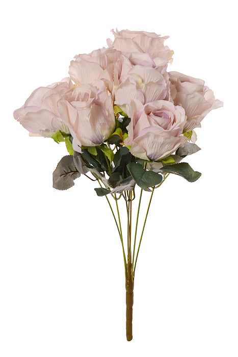 19.5" Silk Rose Bush Light Pink