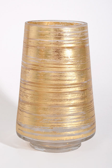 5.1&quot; x 7.9&quot; Glass Vase Gold