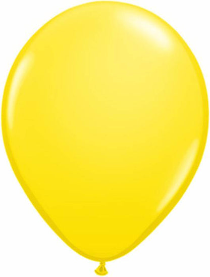 9" Round Standard Latex Balloon Yellow Pkg/100