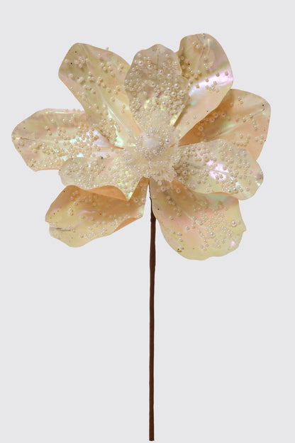 18" Magnolia Stem W/Pearl Cream
