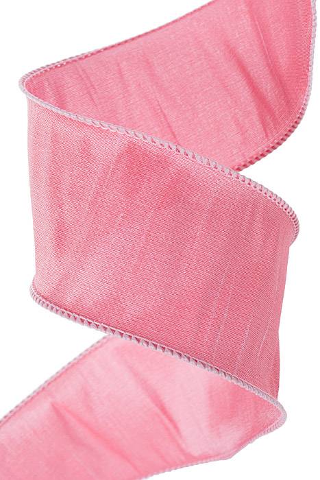 2.5" X 10yds Wired Emelia Satin Pink