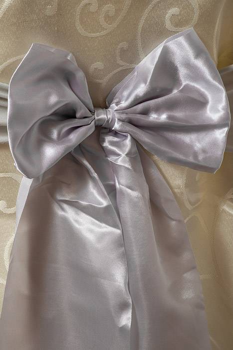 8" X 24" Chair Bow Grey Pkg/10