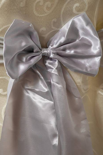 8" X 24" Chair Bow Grey Pkg/10