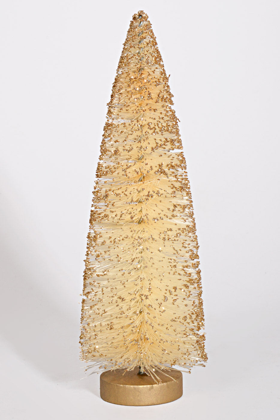 9" Vintage Glitter Sisal Trees Red/Green/Ivory Box/6