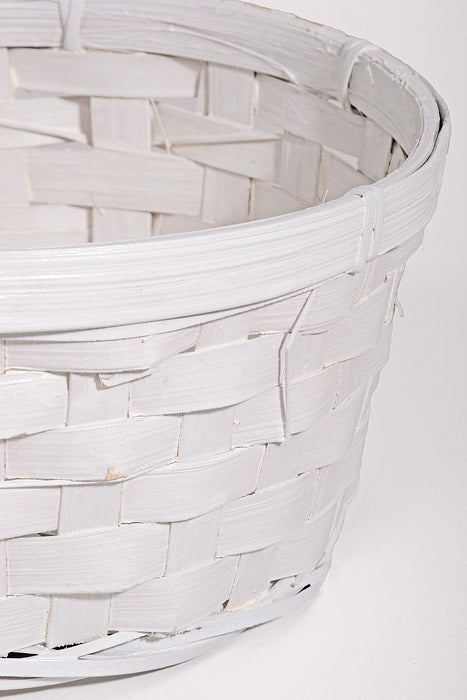 12" Basket W/Handle White