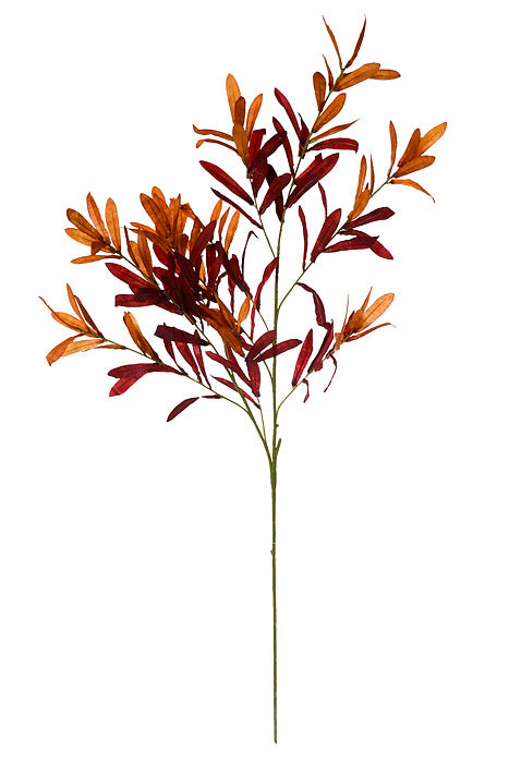 41" Olive Leaf Spray Orange/Burgundy