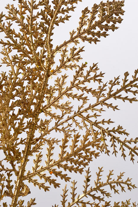 23" Glitter Pine Spray Gold Pkg/6