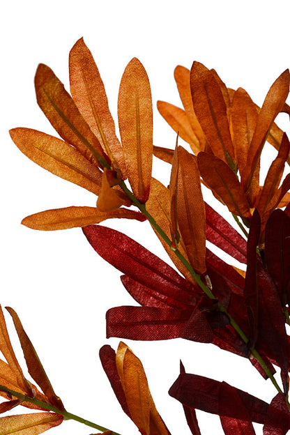 41" Olive Leaf Spray Orange/Burgundy