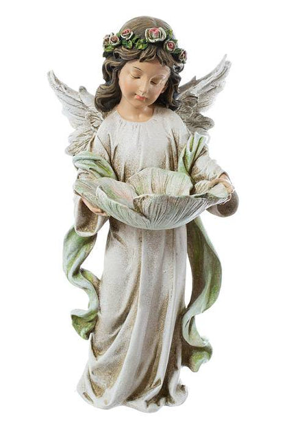 12.25" Angel Girl Bird Feeder Pastel
